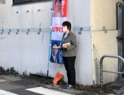 下総中山駅にて朝の挨拶開始2