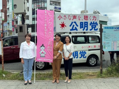ピンクリボン街頭2